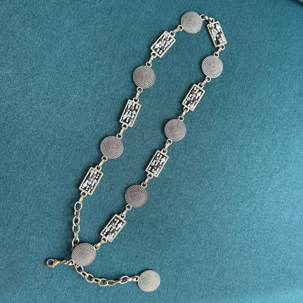 Silver Metallic Chain Belt